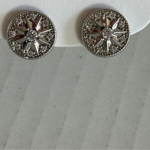🆕 Silver Starburst Crystal Stud Earrings | Celestial Sparkle Luxe Studs